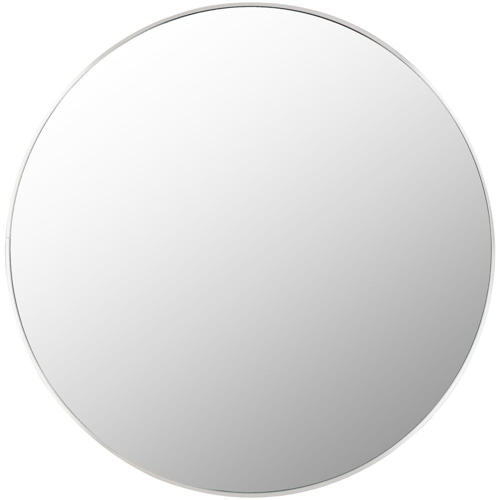 Aranya Sleek Silver Aluminum 22" Square Wall Mirror