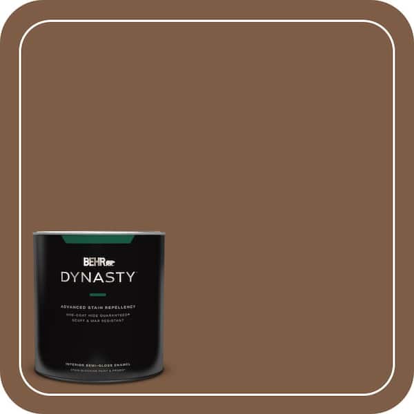 BEHR DYNASTY 1 qt. #BXC-65 Outback Brown Semi-Gloss Enamel Interior Stain-Blocking Paint and Primer