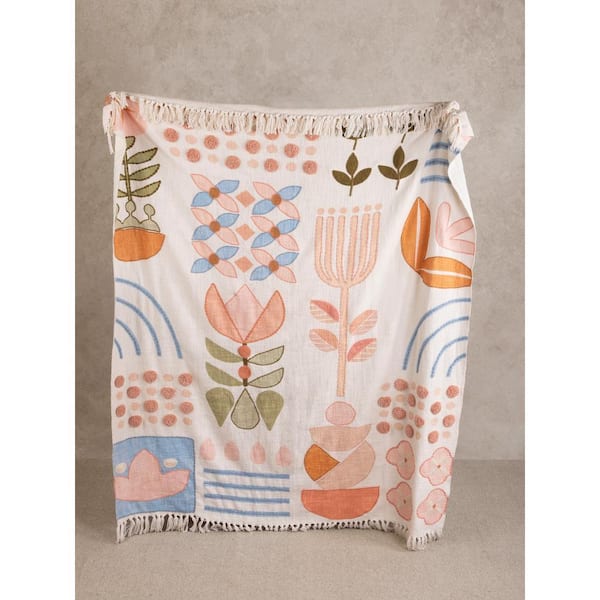 Joel Multicolored Throw Blanket 50 in. x 60 in.