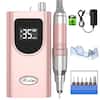 Aoibox Portable Electric File Nail Drill Machine 6 Bits Kit for Nails in Pink SNPH020KI570