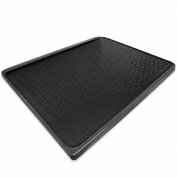 30 x 21 Inch Silicone Black Glass Top Stove Cover with Raised Ridges for Electric Cooktop Protection and Drying Mat