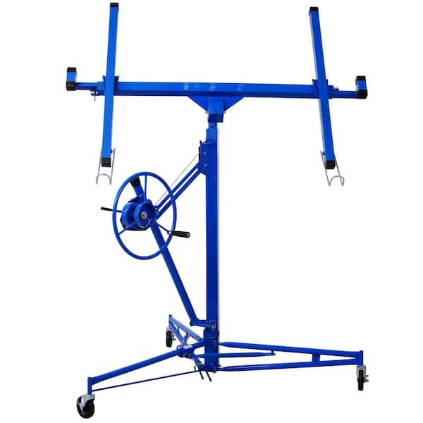 11 ft. Heavy Duty Drywall Panel Hoist Jack Lifter Drywall Lift Panel Lift, 150 lbs. Load Capacity, Blue