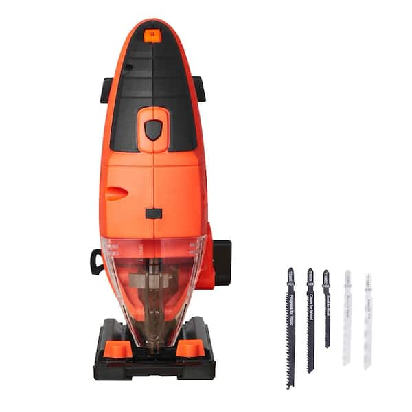 Jig Saw, 6.5 Amp, 3000 SPM Blade Speed, Electric Jigsaw with 6 pcs Blades, LED Light,6 Variable Speed,4 Orbital Settings