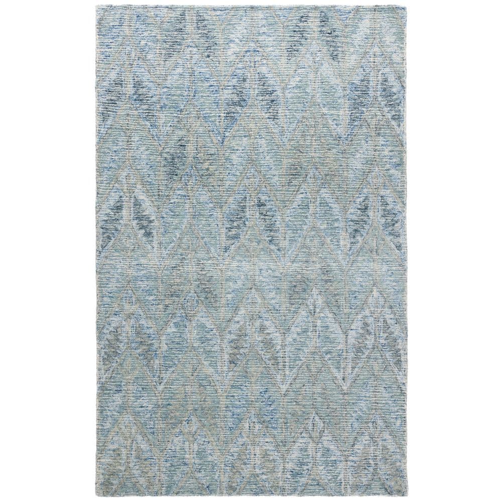 Ebony 5 ft. x 8 ft. Light Blue Geometric Chevron Area Rug price history on PriceWatchPro