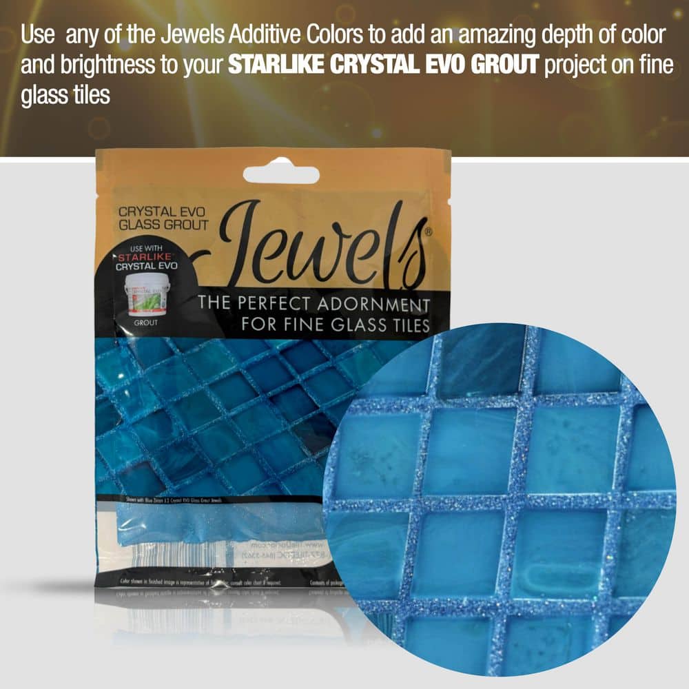 Blue Zircon Crystal Glass Grout Jewels with Starlike EVO