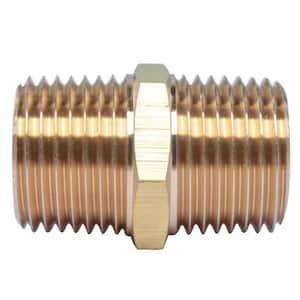 1/2 in. MIP Brass Pipe Hex Nipple Fitting (20-Pack)
