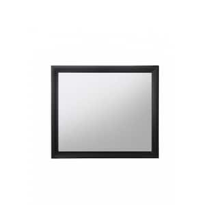 39 in. W x 35 in. H Wood Black Dresser Mirror