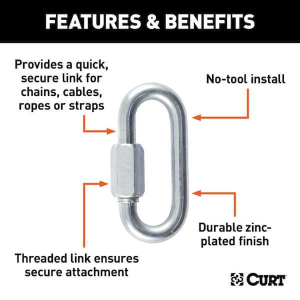 3/16 Inches Extend screw Lock fastener Carabiner Details about   Quick link Chain link 