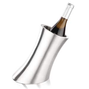 Convex Wine Chiller, Double Walled Insulated Wine Bottle Holder, Stainless Steel Wine Accessory