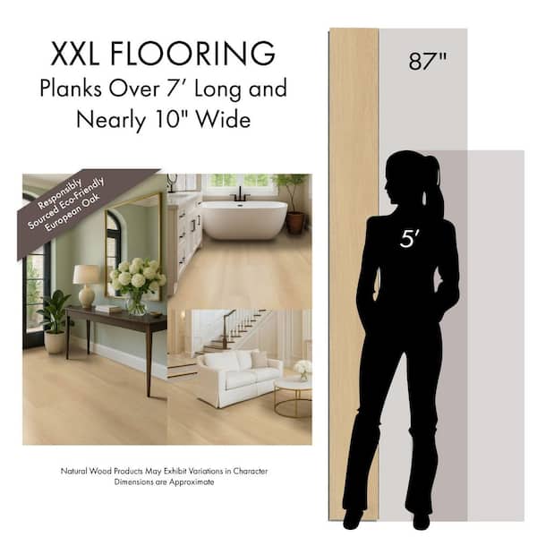 Seacrest Happauge XXL 30 MIL x 9 in. x 87 in. Waterproof Click Lock Hybrid Rigid Core Flooring (32.40 sq.ft./Case)