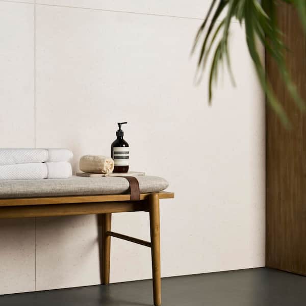 Illume Cream 47.12 in. x 47.12 in. Limestone Look Matte Porcelain Floor and Wall Tile (30.98 sq. ft. / Case)