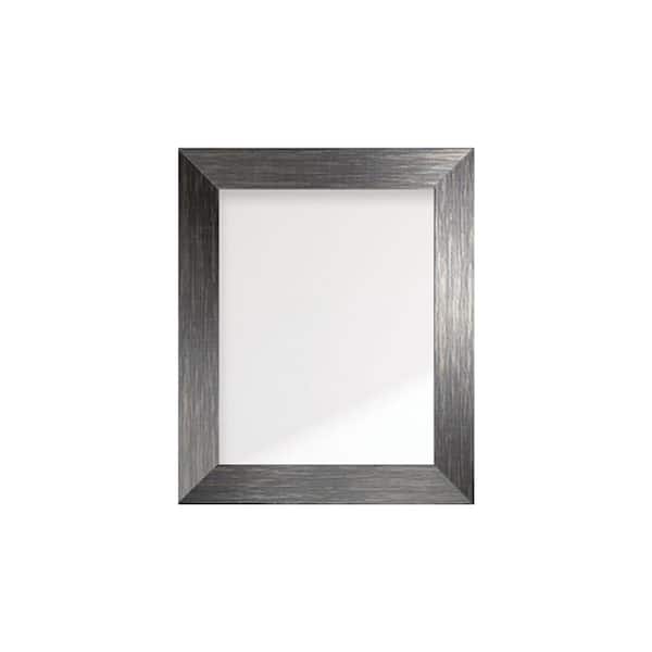 BrandtWorks Scratched Black Framed Wall Mirror 21.5 in. W x 26 in. H