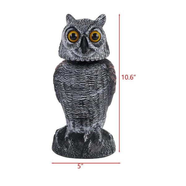 Black Realistic Owl Bait Sculpture Product Type, (2-Pack