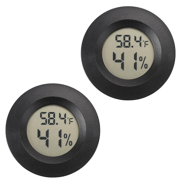 Mini Digital Hygrometer Thermometer Indoor Outdoor Humidity Meter LCD Display Portable Monitor Fahrenheit Celsius 2 Pack