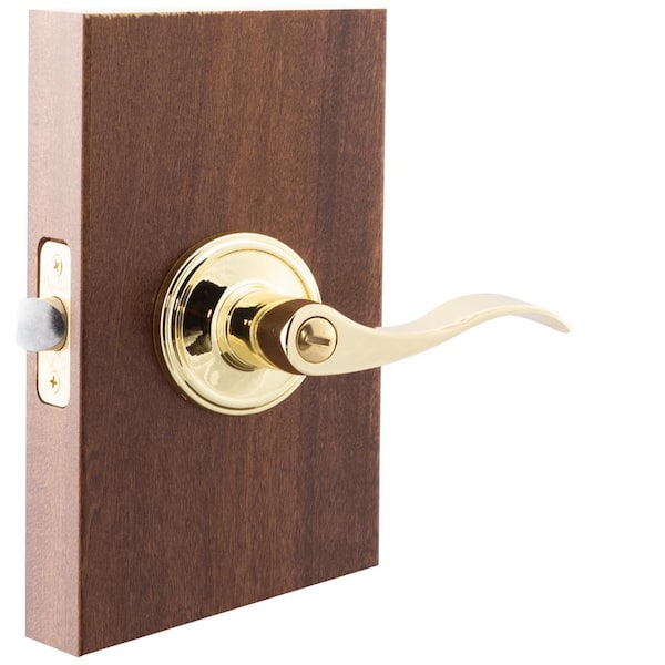 Copper Creek Waverlie Polished Brass Privacy Bed/Bath Door Handle