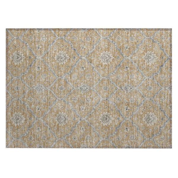 Chantille Machine Washable Indoor/Outdoor Abstract ACN3139 Gold 3 ft. x 4 ft. Area Rug