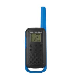 Talkabout T270 Rechargeable 2-Way Radio in Black with Blue (2-Pack)