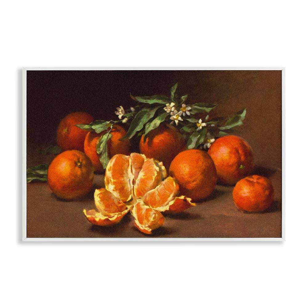 Peeled Oranges Still Life by Tina Higgins Designs, Inc. White Framed Food Giclee Art Print 16 in. x 24 in. price history on PriceWatchPro