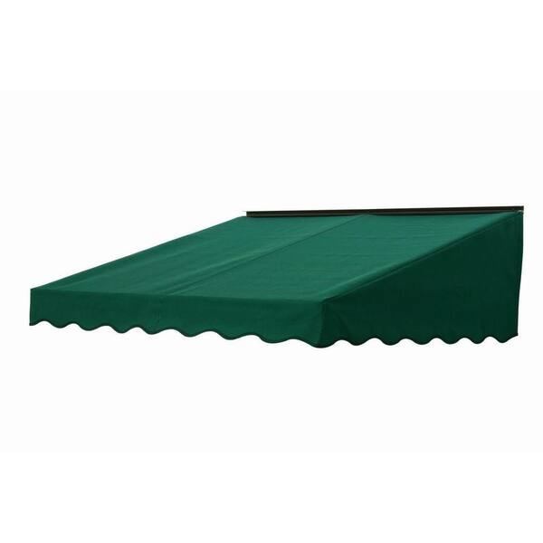 NuImage Awnings 5 ft. 2700 Series Fabric Door Canopy (19 in. H x 47 in. D) in Hunter Green