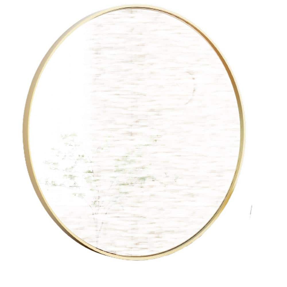 Hot Seller Gold 24 in. W x 24 in. H Round Aluminum Framed Wall Mirror-for B