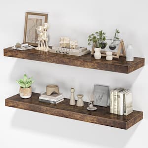 36 in. W x 8 in. D Floating Decorative Wall Shelf Set of 2 TG0152