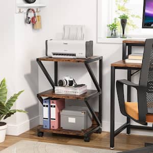 Patrick Brown Rolling Printer Stand with Storage Shelves