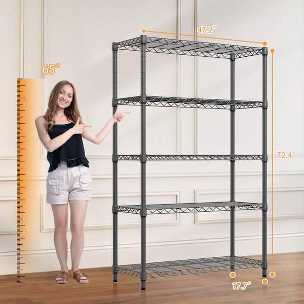 5-Tier Steel Plant Stand Plant Holder Flower Pot Stand, Plant