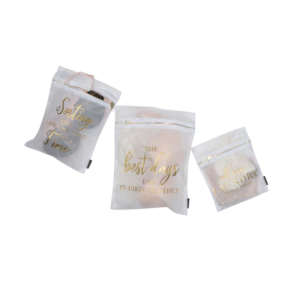 Mesh Wash Bag Set in Gold Print (3-Piece) price history on PriceWatchPro