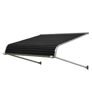 5 ft. 1100 Series Door Canopy Aluminum Fixed Awning (12 in. H x 42 in. D) in Black