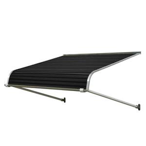 4 ft. 1100 Series Door Canopy Aluminum Fixed Awning (12 in. H x 42 in. D) in Black