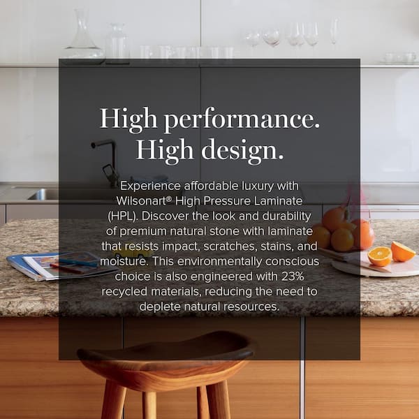 Wilsonart 5 ft. x 8 ft. Laminate Sheet in Golden Romano with HD