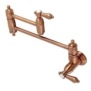 Heirloom Wall Mounted Pot Filler in Antique Copper