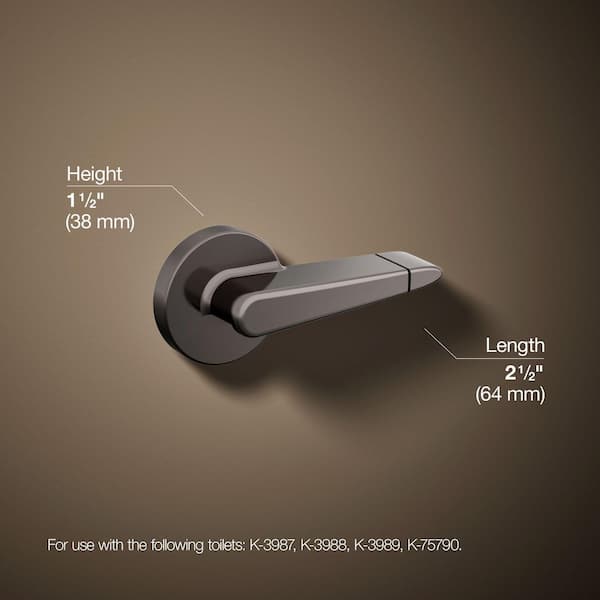 KOHLER Dual-Flush Trip Lever Left-Hand, Vibrant Titanium K-9237-TT