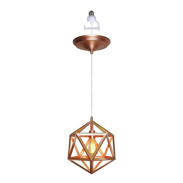 Worth Home Products Instant Pendant Series 1-Light Copper Recessed Light Conversion Kit