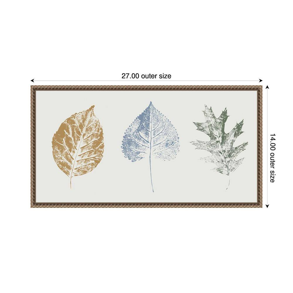 Fall Visions I Abstract Botanical Canvas Art with Bronze Frame
