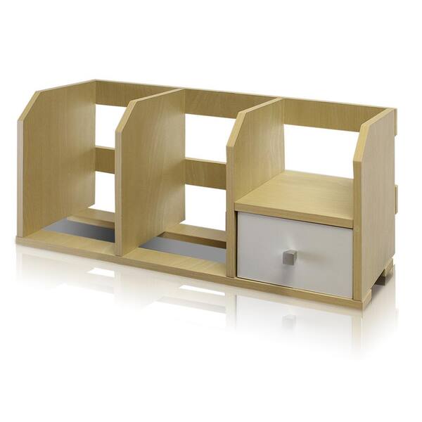 Furinno Pasir Steam Beech Desk Storage Hutch with Drawer