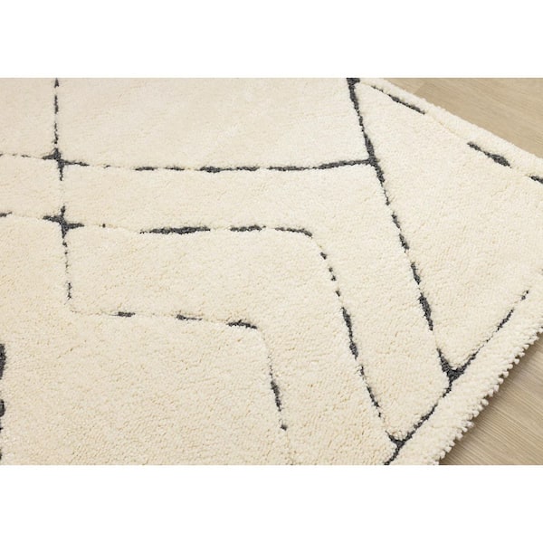 Bauer Collections 5 ft. x 8 ft. Grey Tonal/Solid, Trellis Indoor Area Rug