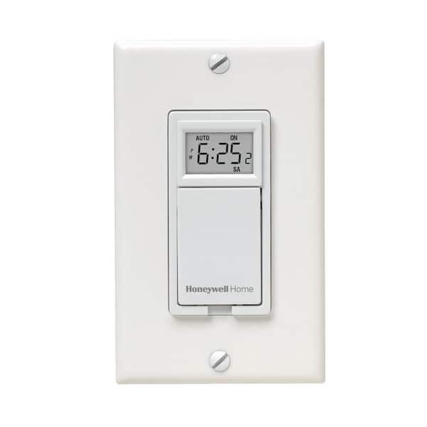Honeywell Home 120 Volt 7 Day Programmable Indoor Light Switch Timer Rpls530a1038 U The Depot - In Wall Timer Switch Instructions