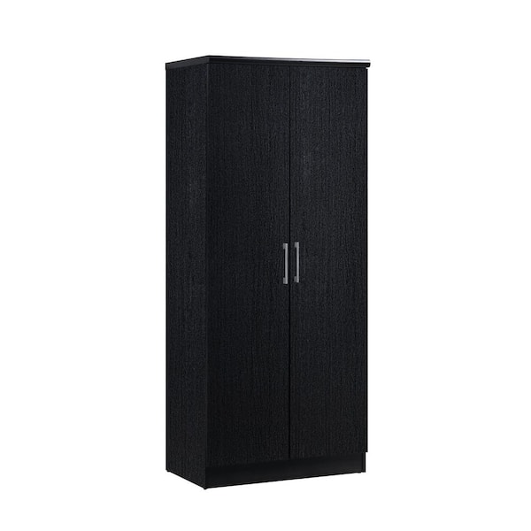 HODEDAH 2-Door Black Armoire with Shelves