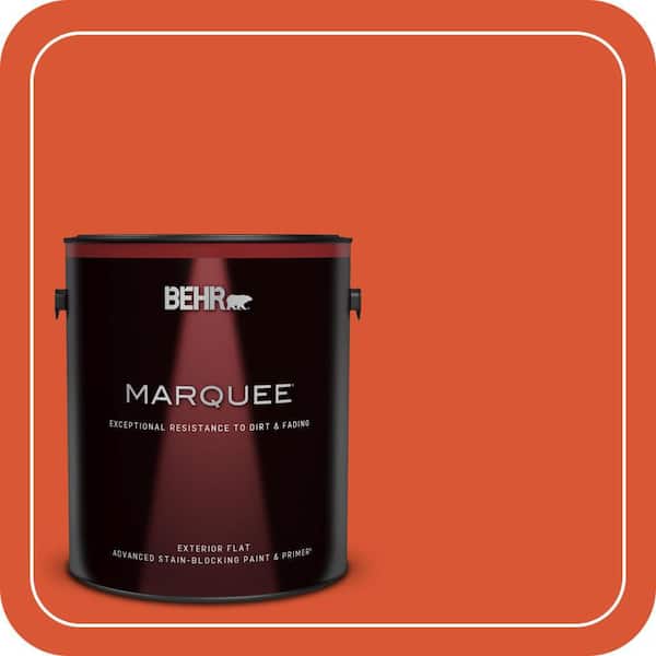 BEHR MARQUEE 1 gal. #P190-7 Inferno Flat Exterior Paint & Primer