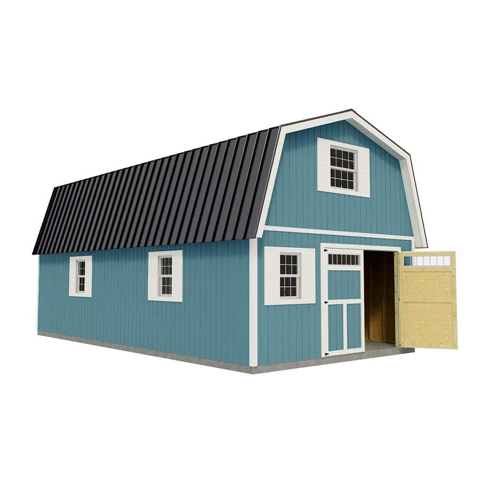 Handcrafted Homestead XL 16 ft. x 28 ft. Two-Story Wood Barn Kit with Transom Doors (Staircase Included) price history on PriceWatchPro