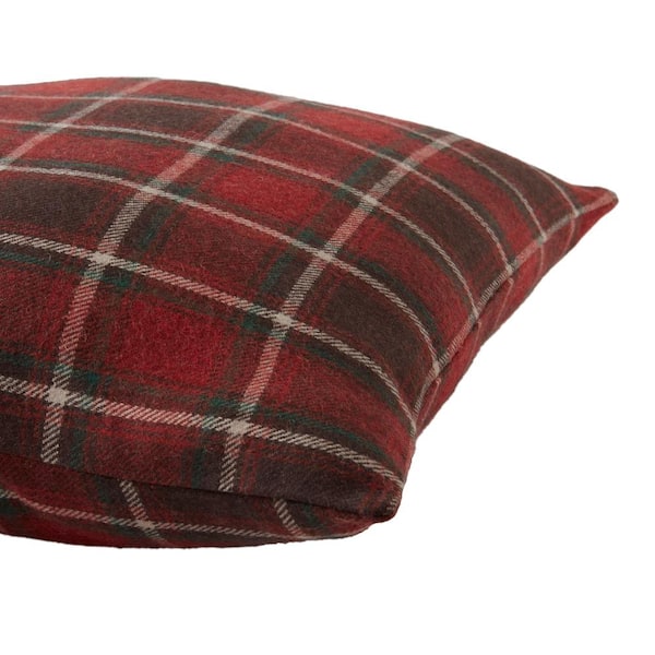red plaid throw pillows