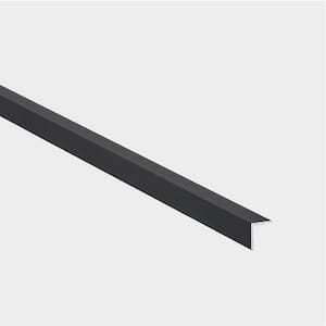 Novoescuadra Mini Matt Black 1/2 in x 8-1/2 in Aluminum Tile Edging trim