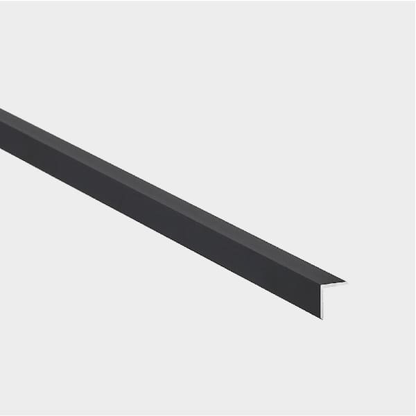 EMAC Novoescuadra Mini Matt Black 1/2 in x 8-1/2 in Aluminum Tile Edging trim