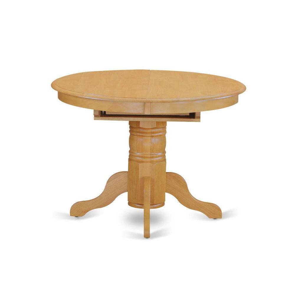 Natural Oak Finish 7-Piece Oval Dining Table Set with High Back Chairs