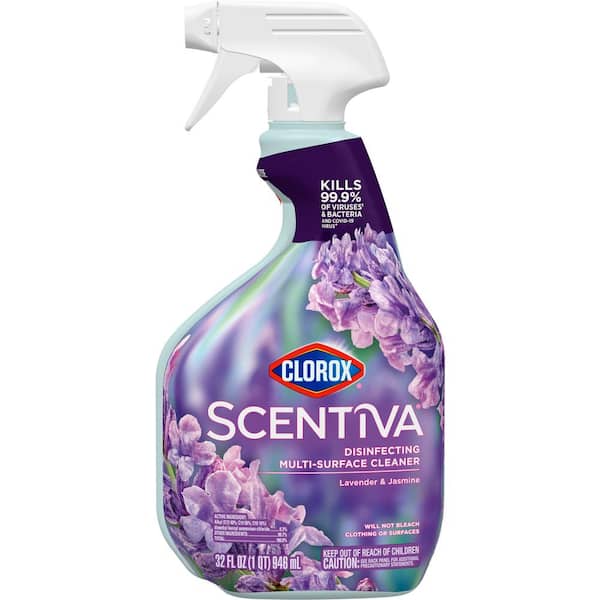Scentiva Multi Surface Cleaner, Tuscan Lavender and Jasmine, 32oz, Spray Bottle