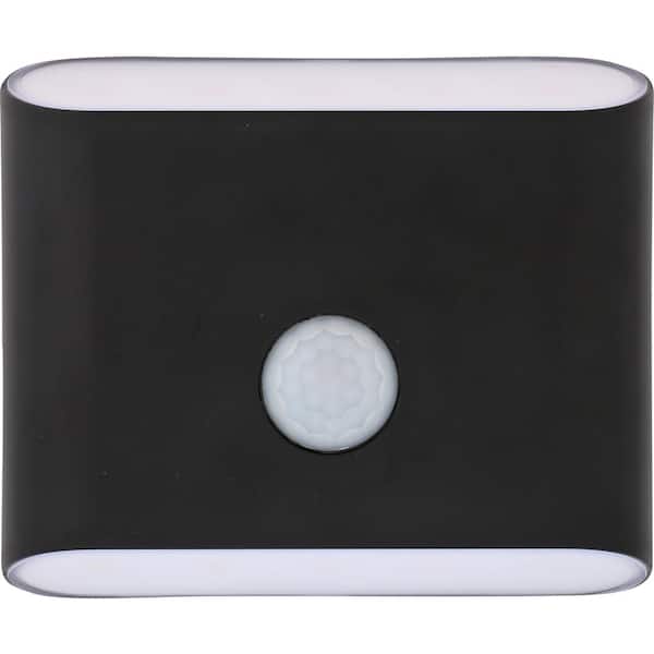 Westek Black Motion Sensing LED Outdoor 3.5 in. Wall Mounted Sconce