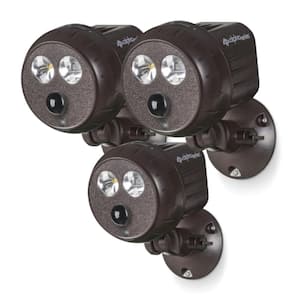 Alpha Series 400 Lumens 180-Degree Motion Activated Spotlight with Red and Blue SwannForce Lights Plus Remote (3-Pack)