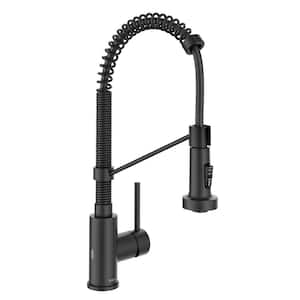 Bolden Single Handle Pull-Down Sprayer Kitchen Faucet with Touchless Sensor in Matte Black