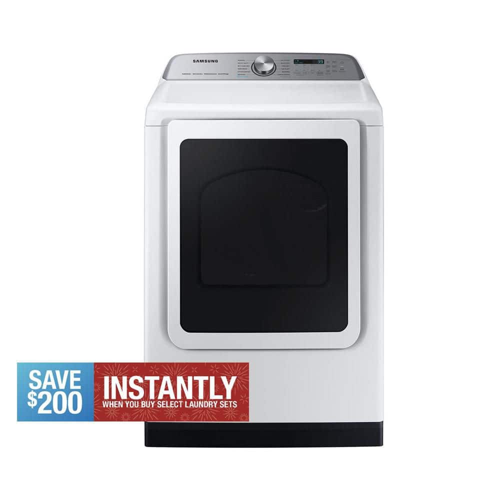 7.4 cu. ft. Smart Vented Gas Dryer with Pet Care Dry and Steam Sanitize+ in White
